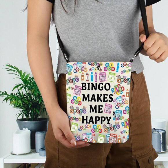 Durable Waterproof Bingo Lover Crossbody Bag - Ideal for Daily Essentials - Picture 6 of 7